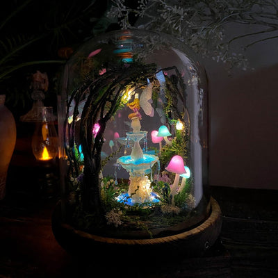 🧚‍♀️ Fairy Fountain,Handcrafted Whimsical Multicolored Mushroom Night Light