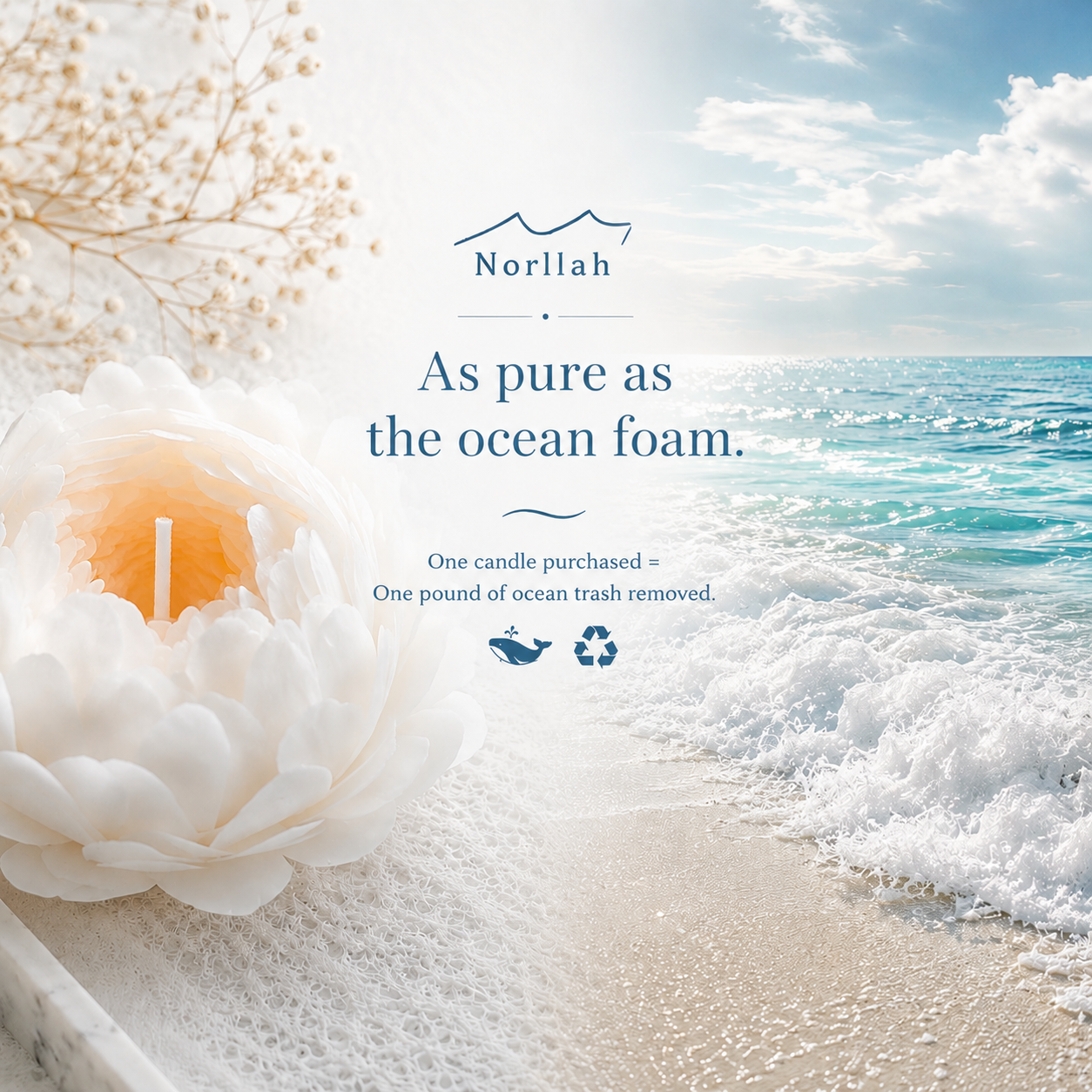 🕊️ Morning Bloom，Handcrafted Sculptural Floral Soy Candle