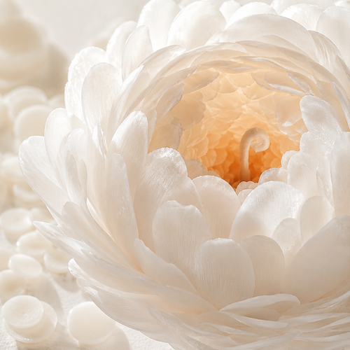🕊️ Morning Bloom，Handcrafted Sculptural Floral Soy Candle