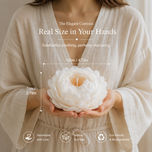 🕊️ Morning Bloom，Handcrafted Sculptural Floral Soy Candle