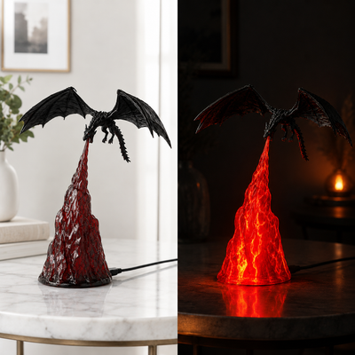 Handcrafted Dragon Fire Lamp🔥