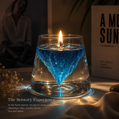 🌊 Deep Ocean Iceberg，Handcrafted Gel Scented Candle