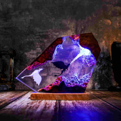 Toothless and Light Fury Headphone Stand & Lamp