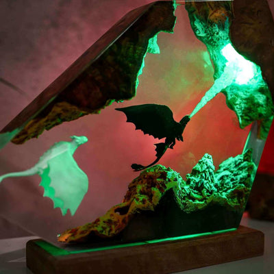 Toothless and Light Fury Headphone Stand & Lamp