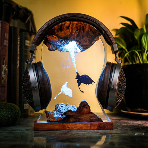 Toothless and Light Fury Headphone Stand & Lamp