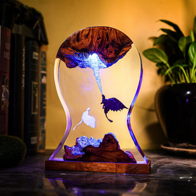 Toothless and Light Fury Headphone Stand & Lamp