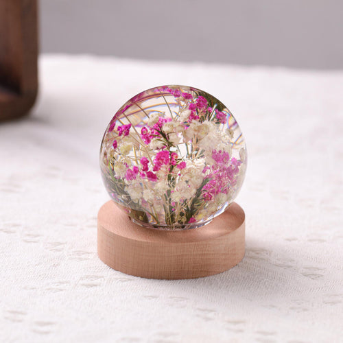 Baby's Breath Flower in Glass Night Lamp ✨