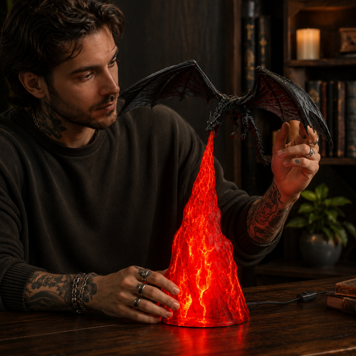 Handcrafted Dragon Fire Lamp🔥