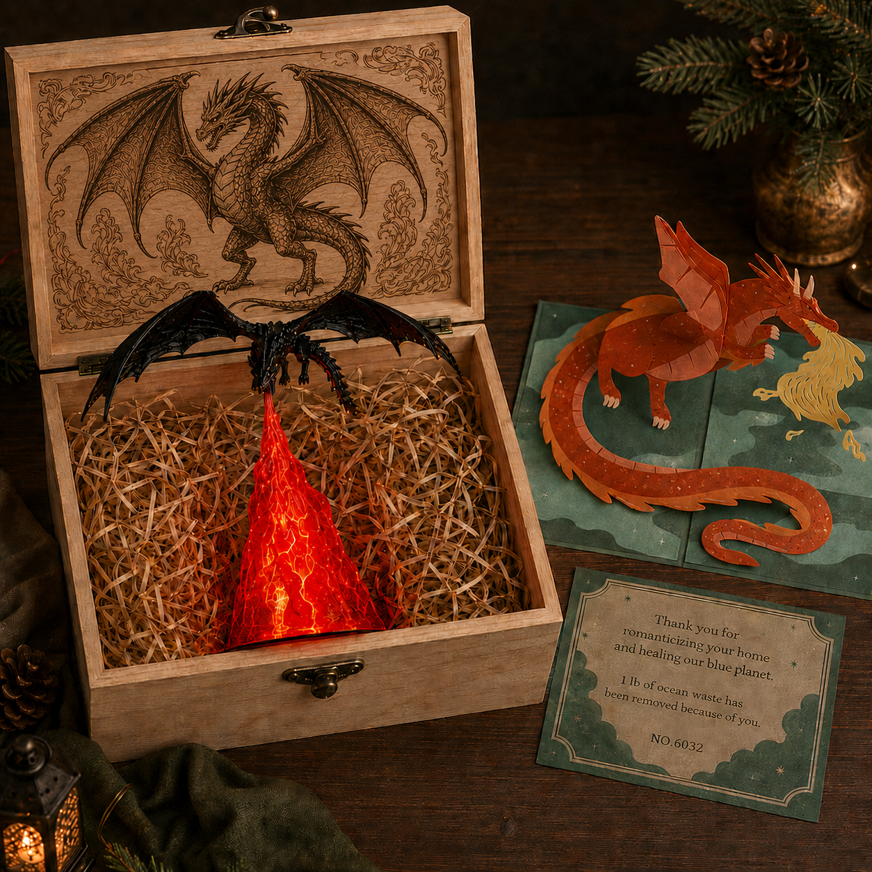 Handcrafted Dragon Fire Lamp🔥